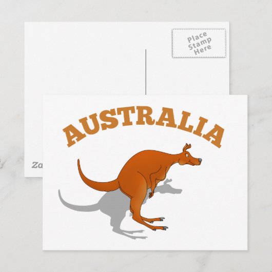 Australien, Kangaroo-Sprung Postkarte (Vorne/Hinten)