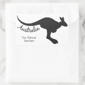 Australien Kangaroo Zollaufkleber Rechteckiger Aufkleber (Tasche)