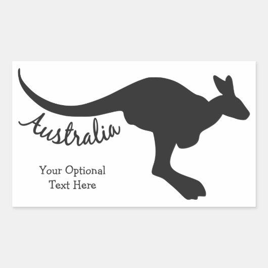Australien Kangaroo Zollaufkleber Rechteckiger Aufkleber (Vorderseite)
