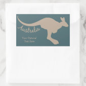 Australien Kangaroo Zollaufkleber Rechteckiger Aufkleber (Tasche)
