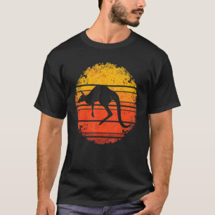 Australien Kangaroo Zoo Animal Aussie Retro Kangar T-Shirt