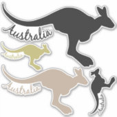 Australien Kangaroos-Aufkleber Aufkleber (Vorderseite)
