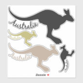 Australien Kangaroos-Aufkleber Aufkleber (Blatt)