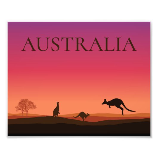 Australien Kangaroos Foto Poster Print (Vorne)