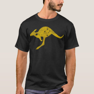 Australien Känguru Aussie ROO Flagge Rundel Sport T-Shirt