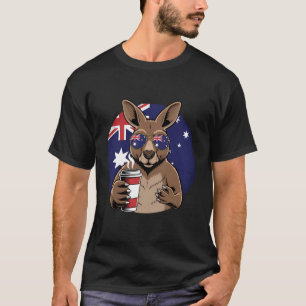 Australien Känguru Australische Flagge 2 T-Shirt