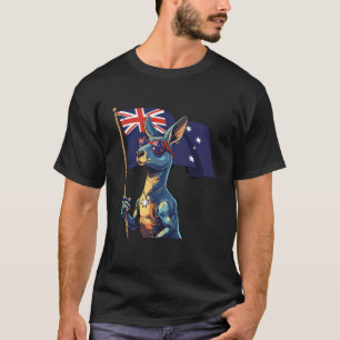 Australien Känguru Australische Flagge 3 T-Shirt