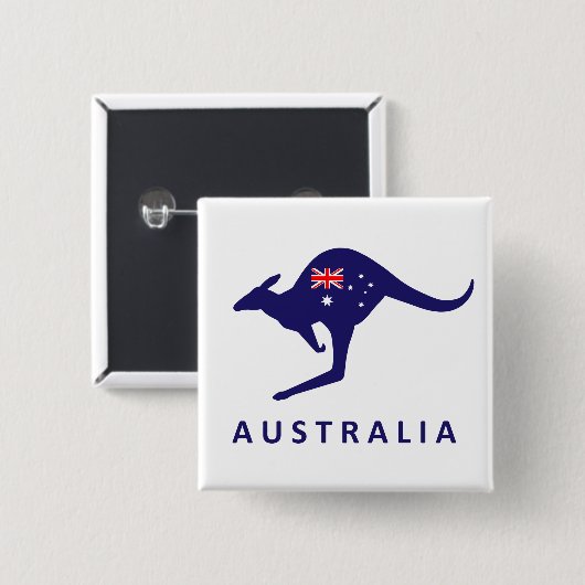 AUSTRALIEN-KÄNGURU-FLAGGE BUTTON (Vorne & Hinten)