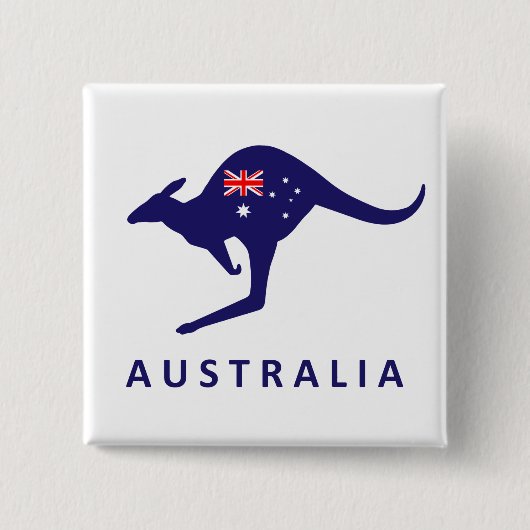 AUSTRALIEN-KÄNGURU-FLAGGE BUTTON (Vorderseite)