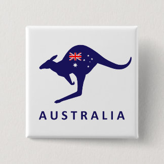 AUSTRALIEN-KÄNGURU-FLAGGE BUTTON