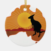 Australien-Känguru Keramikornament (Vorne)