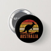 Australien Känguru Vintag Button (Vorne & Hinten)