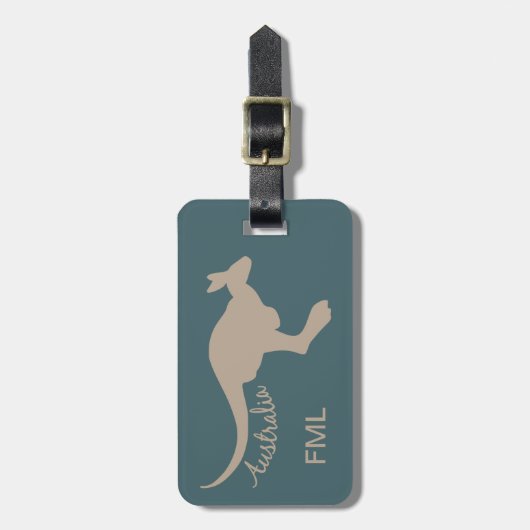 Australien-Kängurugewohnheits-Gepäckanhänger Gepäckanhänger (Vorderseite vertikal)