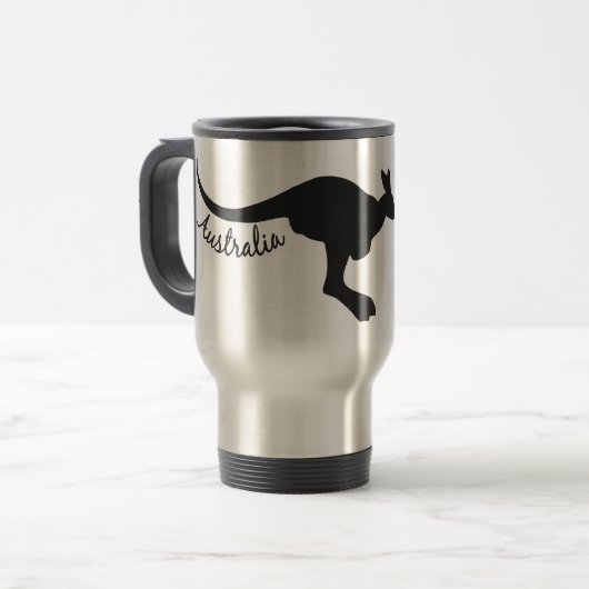 Australien-Kängurugewohnheits-Tassen Reisebecher (Vorderseite Links)