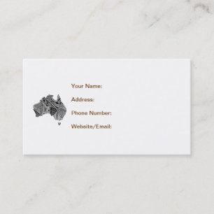 Australien Karte Art Doodle