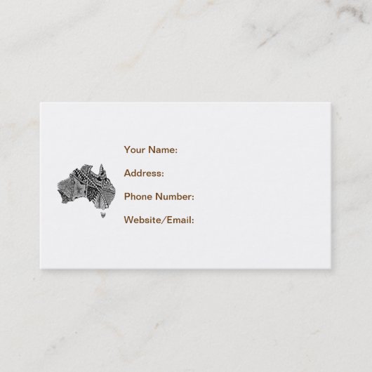 Australien Karte Art Doodle (Vorderseite)