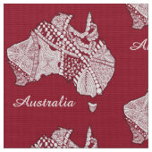 Australien Karte Art Doodle Stoff (Nahaufnahme)