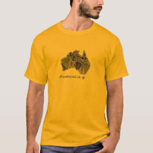 Australien Karte Art Doodle T-Shirt