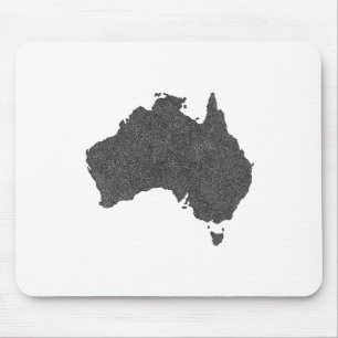 Australien Karte Design mit versteckten Grenzen Mousepad