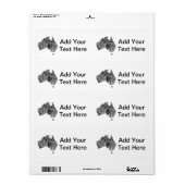 Australien Karte Doodle (Vorne)