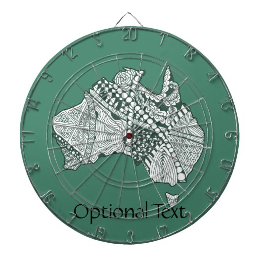 Australien Karte Doodle Art Dartscheibe (vorne)