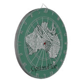 Australien Karte Doodle Art Dartscheibe (Vorderseite Links)