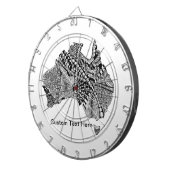 Australien Karte Doodle Dartscheibe (Vorderseite rechts)