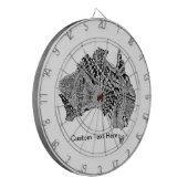 Australien Karte Doodle Dartscheibe (Vorderseite Links)