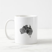 Australien Karte Doodle Kaffeetasse (Links)