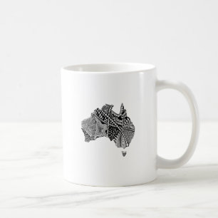 Australien Karte Doodle Kaffeetasse
