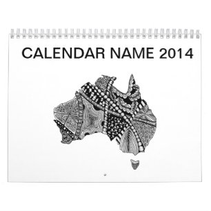 Australien Karte Doodle Kalender