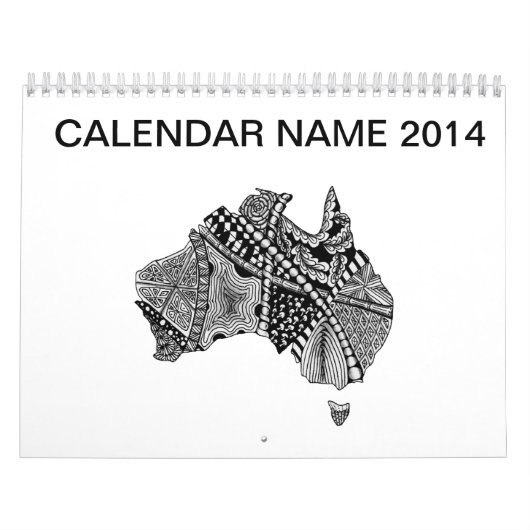 Australien Karte Doodle Kalender (Titelbild)