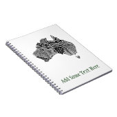 Australien Karte Doodle Notizblock (Rechte Seite)