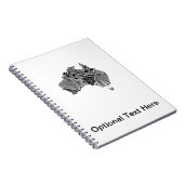 Australien Karte Doodle Notizblock (Rechte Seite)