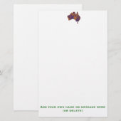 Australien Karte Doodle Orange Lila (Vorne/Hinten)