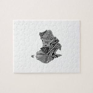 Australien Karte Doodle Puzzle