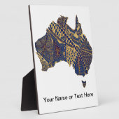 Australien Karte Doodle Tan Red Blue Fotoplatte (Seite)