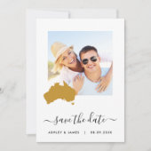 Australien Karte Foto Hochzeitssache Speichern Sie (Vorderseite)