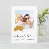 Australien Karte Foto Hochzeitssache Speichern Sie (Stehend Vorderseite)