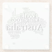 Australien Karte Glasuntersetzer (Rückseite)