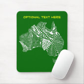 Australien Karte Green und Gold Mousepad (Mit Mouse)