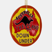 Australien Karte Land Down Under mit Kangaroo Retr Keramikornament (Rechts)