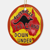 Australien Karte Land Down Under mit Kangaroo Retr Keramikornament (Links)