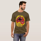 Australien Karte Land Down Under mit Kangaroo Retr T-Shirt (Vorne ganz)