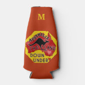 Australien Karte Land unter Kangaroo Monogram Flaschenkühler (Vorderseite)