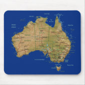 Australien-Karte Mousepad (Vorne)