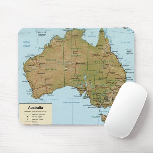 Australien-Karte Mousepad (Mit Mouse)