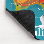 Australien Karte Reiseplakat Mousepad (Ecke)