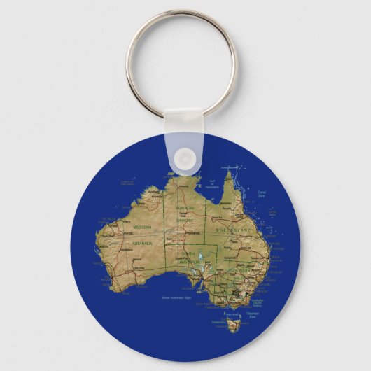 Australien Karte Schlüsselanhänger (Vorderseite)