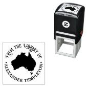 Australien Karte Silhouette aus der Namensbiblioth Permastempel (Beispiel)